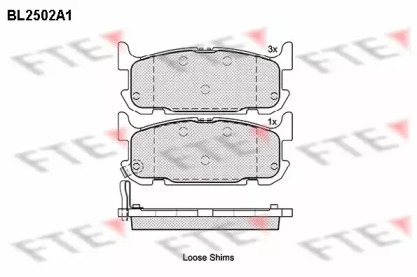 Комплект тормозных колодок FTE BL2502A1