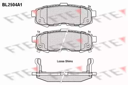 Комплект тормозных колодок FTE BL2504A1