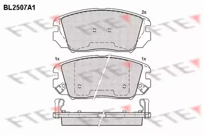 Комплект тормозных колодок FTE BL2507A1