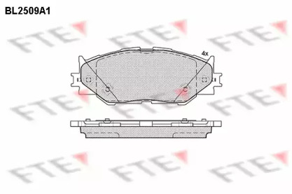 Комплект тормозных колодок FTE BL2509A1