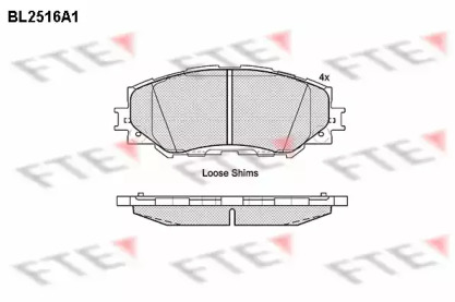 Комплект тормозных колодок FTE BL2516A1