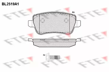 Комплект тормозных колодок FTE BL2519A1