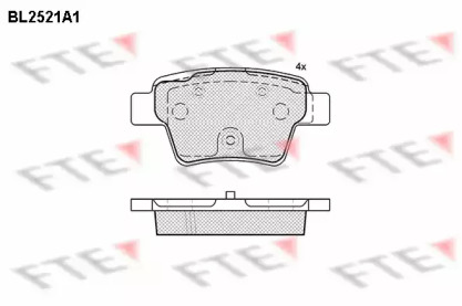 Комплект тормозных колодок FTE BL2521A1