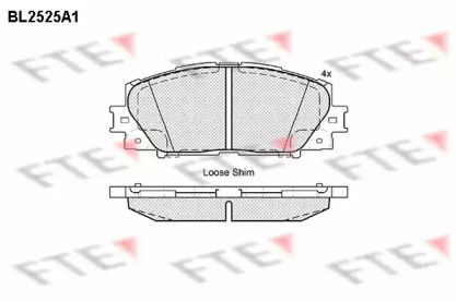 Комплект тормозных колодок FTE BL2525A1