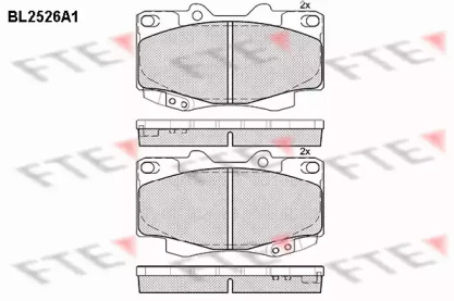 Комплект тормозных колодок FTE BL2526A1