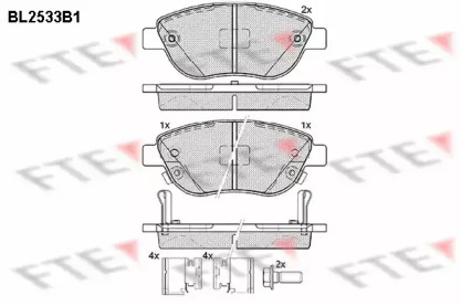 Комплект тормозных колодок FTE BL2533B1