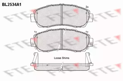 Комплект тормозных колодок FTE BL2534A1