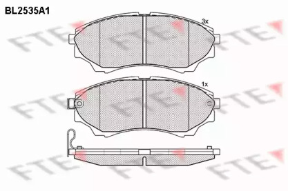 Комплект тормозных колодок FTE BL2535A1