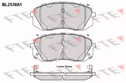 Комплект тормозных колодок FTE BL2538A1