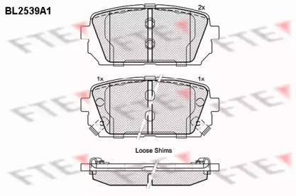 Комплект тормозных колодок FTE BL2539A1