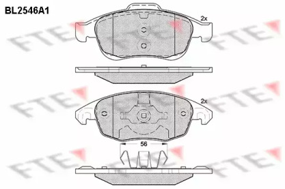 Комплект тормозных колодок FTE BL2546A1