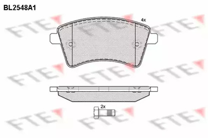 Комплект тормозных колодок FTE BL2548A1