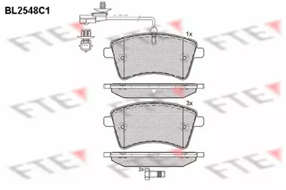 Комплект тормозных колодок FTE BL2548C1