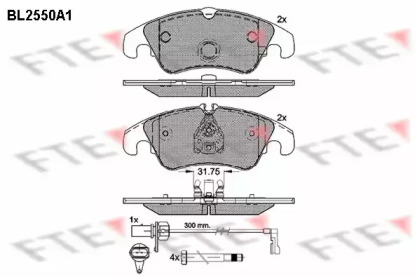 Комплект тормозных колодок FTE BL2550A1