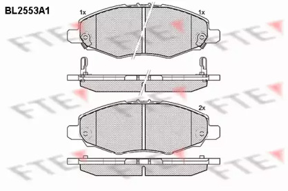 Комплект тормозных колодок FTE BL2553A1