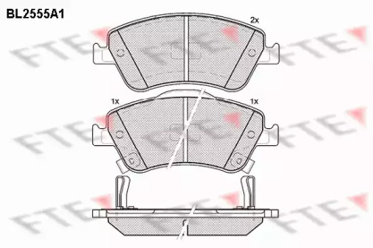 Комплект тормозных колодок FTE BL2555A1