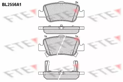 Комплект тормозных колодок FTE BL2556A1