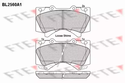 Комплект тормозных колодок FTE BL2560A1