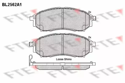 Комплект тормозных колодок FTE BL2562A1