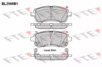 Комплект тормозных колодок FTE BL2566B1