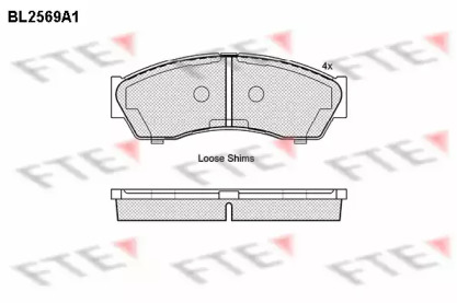 Комплект тормозных колодок FTE BL2569A1