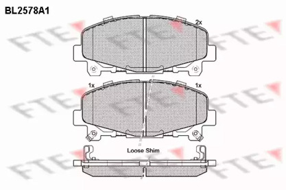 Комплект тормозных колодок FTE BL2578A1