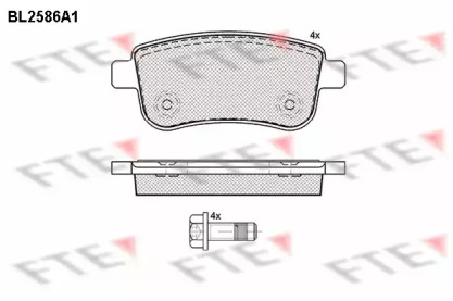 Комплект тормозных колодок FTE BL2586A1