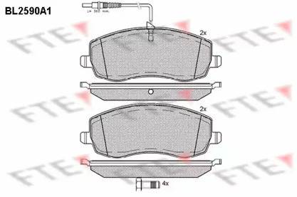 Комплект тормозных колодок FTE BL2590A1