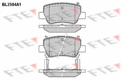 Комплект тормозных колодок FTE BL2594A1