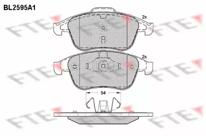 Комплект тормозных колодок FTE BL2595A1