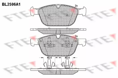 Комплект тормозных колодок FTE BL2596A1