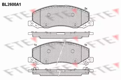 Комплект тормозных колодок FTE BL2600A1