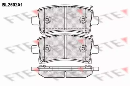 Комплект тормозных колодок FTE BL2602A1