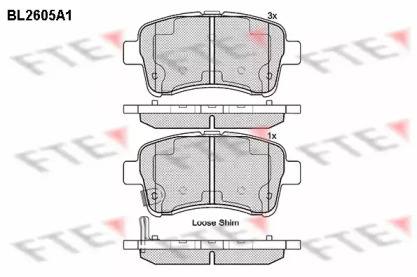 Комплект тормозных колодок FTE BL2605A1