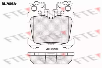 Комплект тормозных колодок FTE BL2608A1