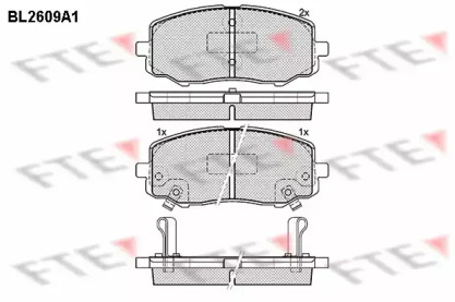 Комплект тормозных колодок FTE BL2609A1