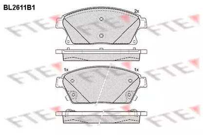 Комплект тормозных колодок FTE BL2611B1