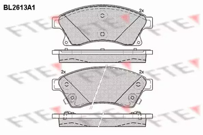 Комплект тормозных колодок FTE BL2613A1