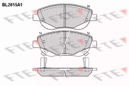 Комплект тормозных колодок FTE BL2615A1