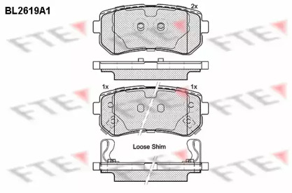 Комплект тормозных колодок FTE BL2619A1