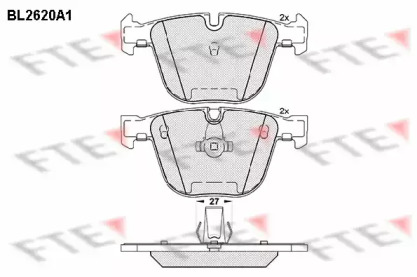 Комплект тормозных колодок FTE BL2620A1