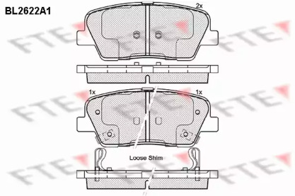 Комплект тормозных колодок FTE BL2622A1