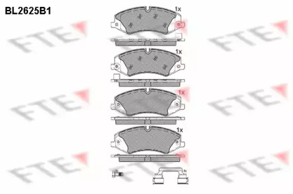 Комплект тормозных колодок FTE BL2625B1