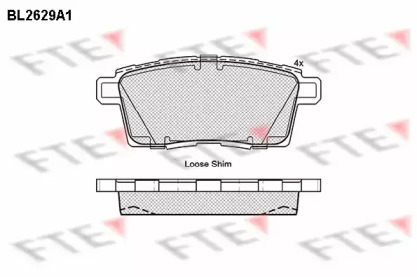 Комплект тормозных колодок FTE BL2629A1