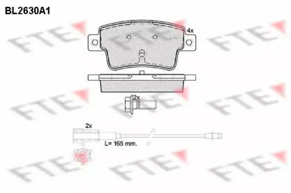 Комплект тормозных колодок FTE BL2630A1