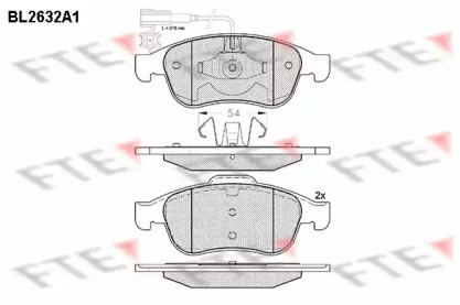 Комплект тормозных колодок FTE BL2632A1