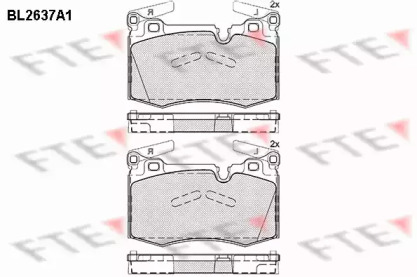 Комплект тормозных колодок FTE BL2637A1