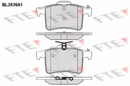 Комплект тормозных колодок FTE BL2639A1