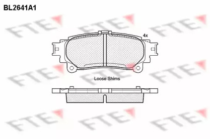 Комплект тормозных колодок FTE BL2641A1