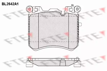 Комплект тормозных колодок FTE BL2642A1